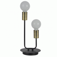 Lexi Lighting-Roma Table Lamp - Black+Anique Brass
